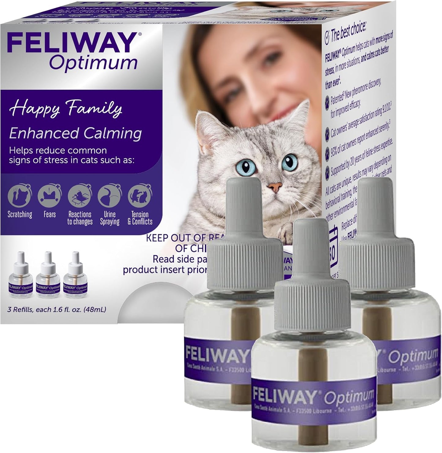 FELIWAY-Optimum-Cat-Calming-Pheromone-Diffuser-Refill---3-Pack-|-Advanced-Support-1710