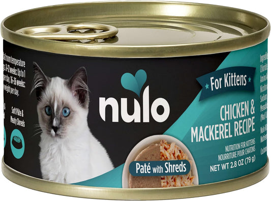Nulo-Paté-with-Shreds-Chicken-&-Mackerel-Recipe-for-Kittens,-2.8-oz-can,-278