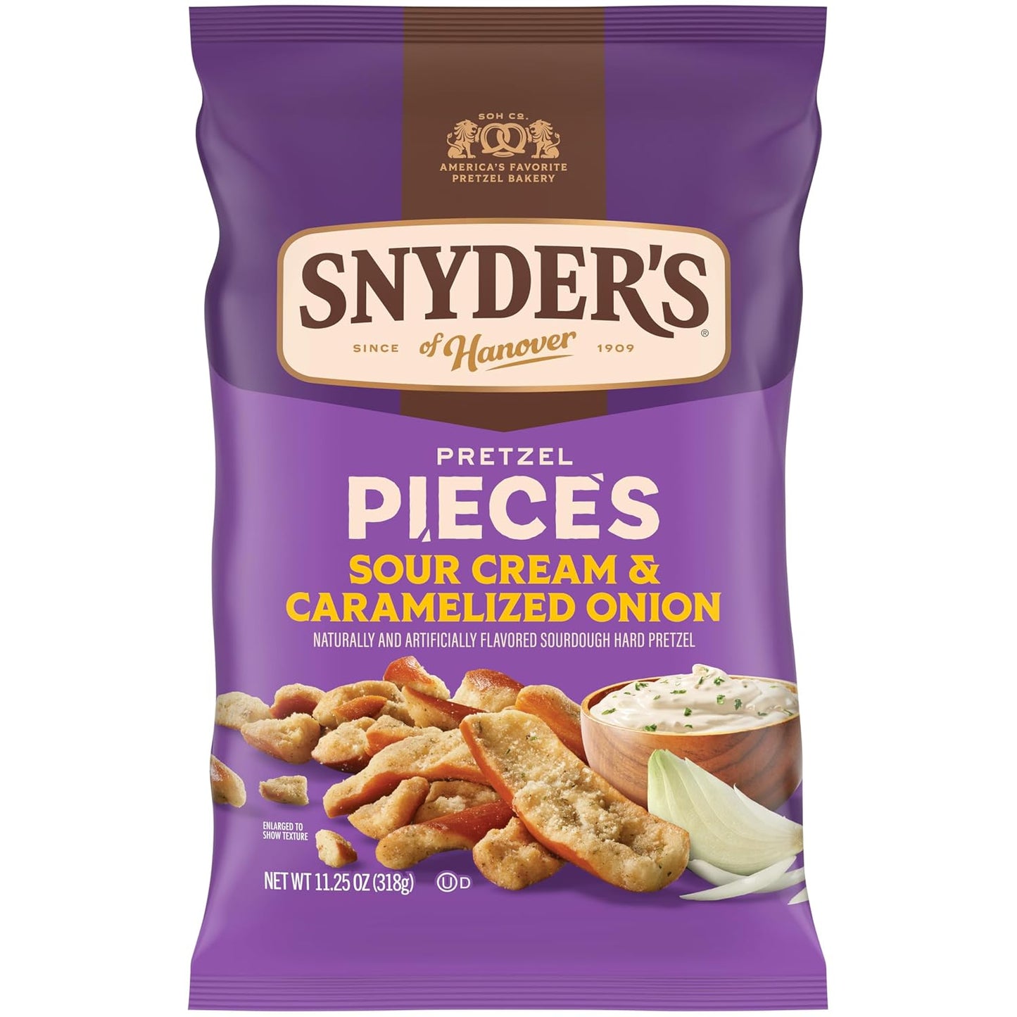 Snyder's-of-Hanover-Sour-Cream-&-Caramelized-Onion-Pretzels,-11.25-Oz--Bag----1831