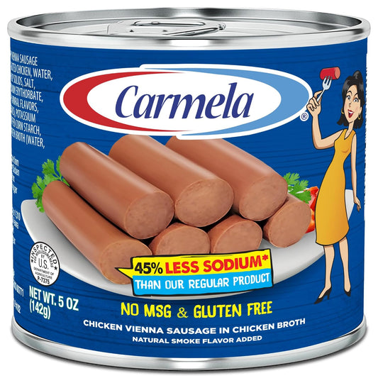 Carmela-Salchicha-Viena-de-pollo-baja-en-sodio-en-caldo-de-pollo,-a-805
