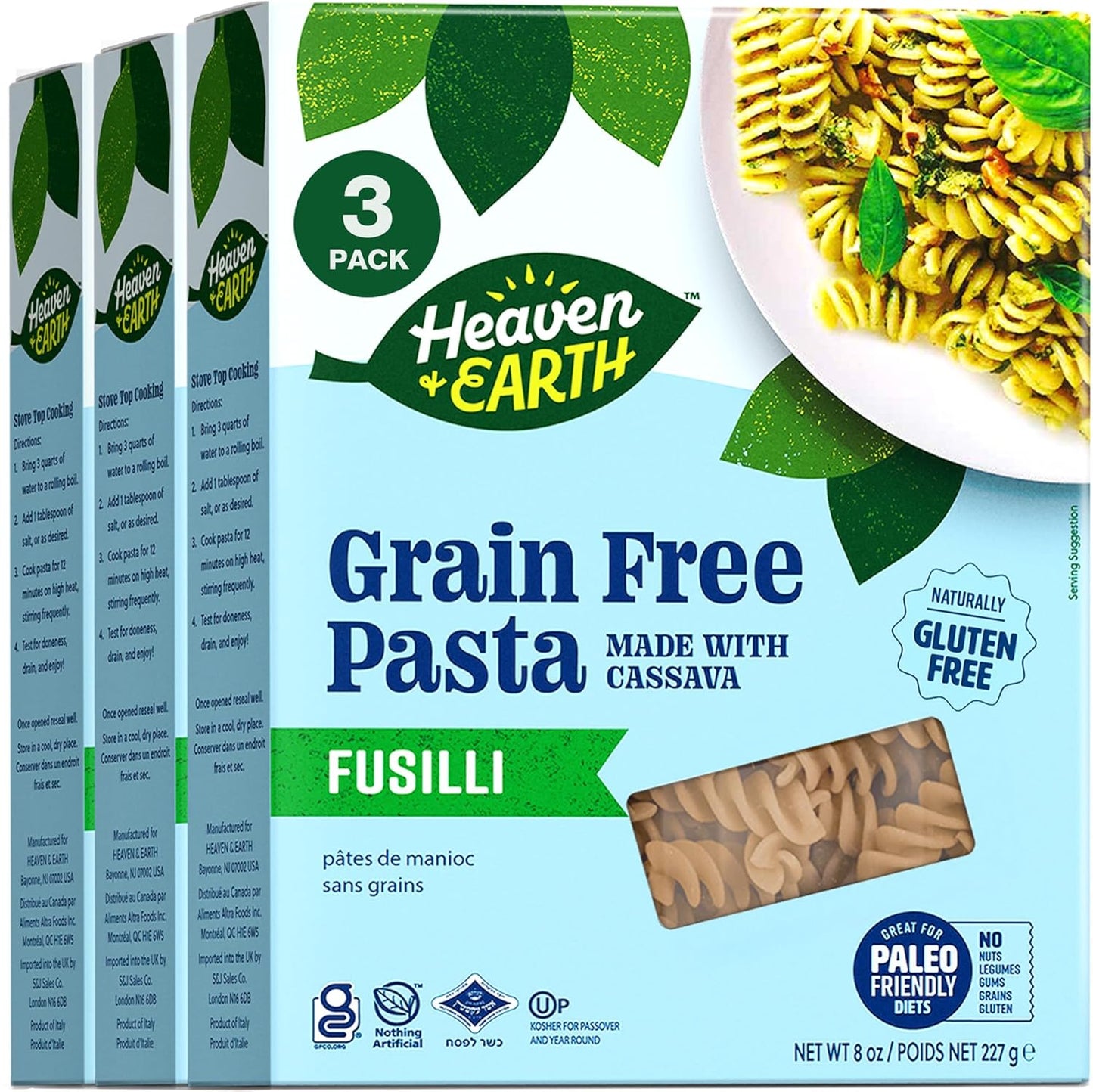 Heaven-&-Earth-Grain-Free-Pasta,-Cassava-Fusilli-Pasta,-(3-879