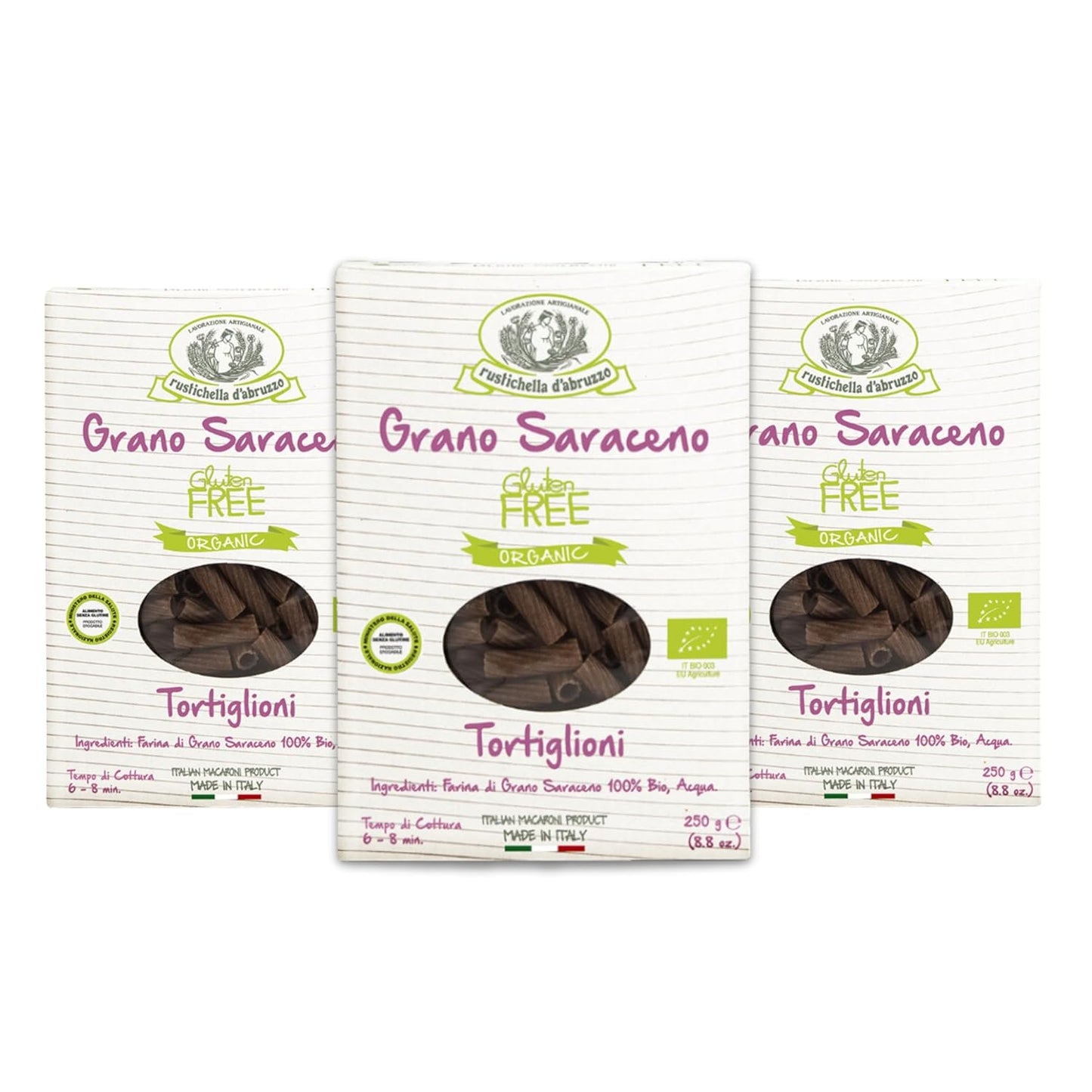 Rustichella-d'Abruzzo-Organic-Buckwheat-Tortiglioni-(Pack-of-3),-1428