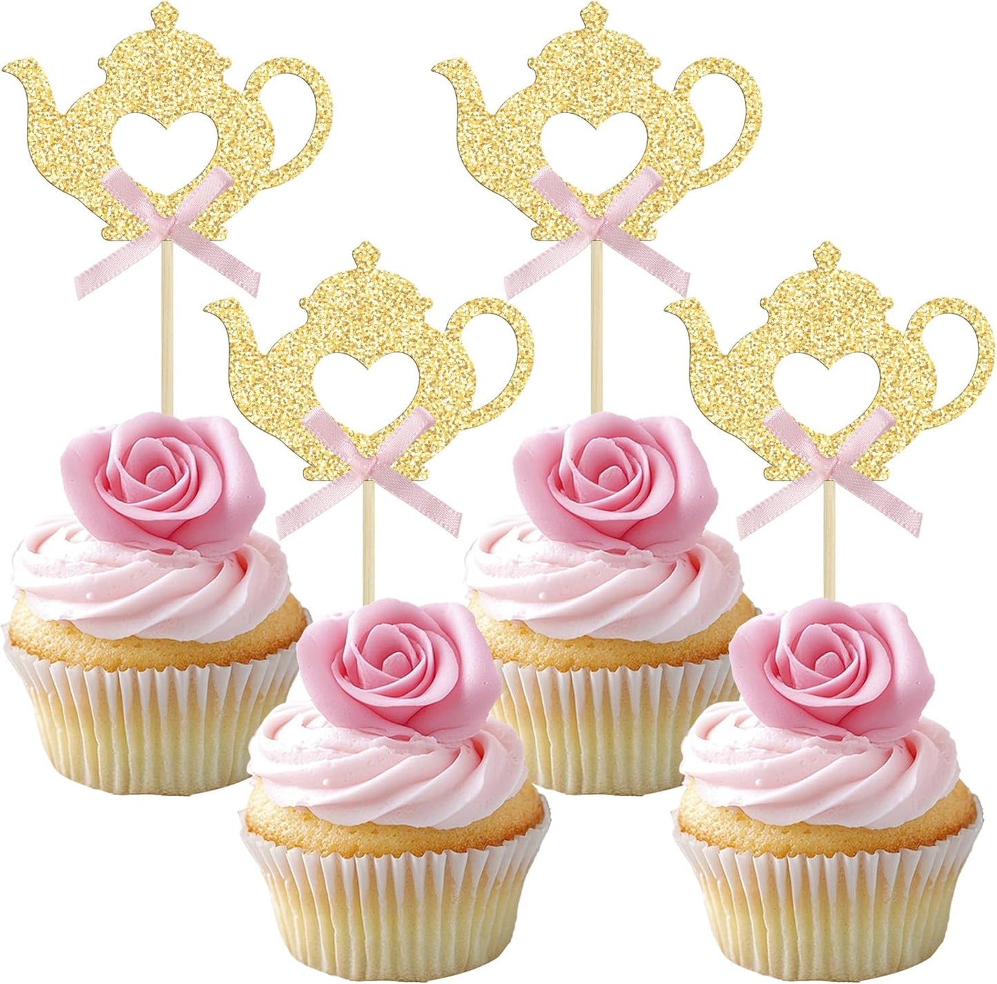 Ephlyn-24Pcs-Teapot-Cupcake-Toppers-Bow-Floral-Tea-Time-Cupcake-Picks-Afternoon-Party-for-119