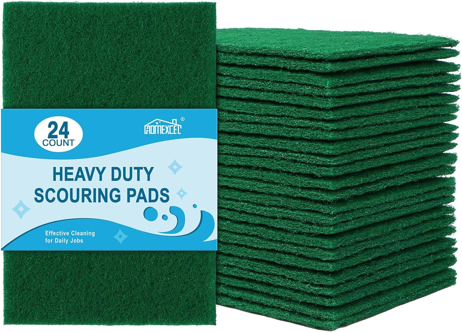 HOMEXCEL-Heavy-Duty-Scouring-Pad,-24-Pack-Green-Scrubbing-Pads,-4763