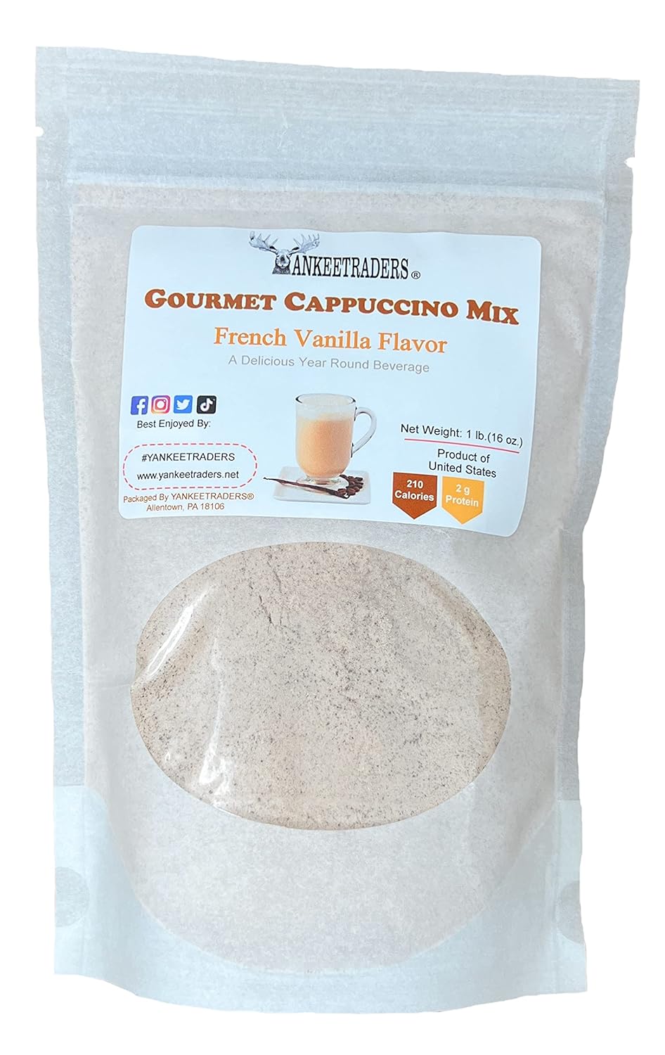 YANKEETRADERS,-French-Vanilla-Cappuccino-Mix,-1-Pound-------------1060
