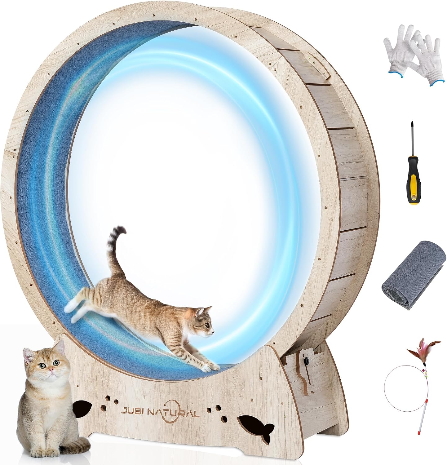 50"-XL-Cat-Exercise-Wheel,-Low-Noise-Treadmill-for-Indoor-Cats-|-50-inch-runway,-429