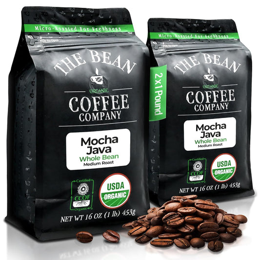 The-Bean-Organic-Coffee-Company-Mocha-Java,-tostado-medio,-café-en-entero,1542
