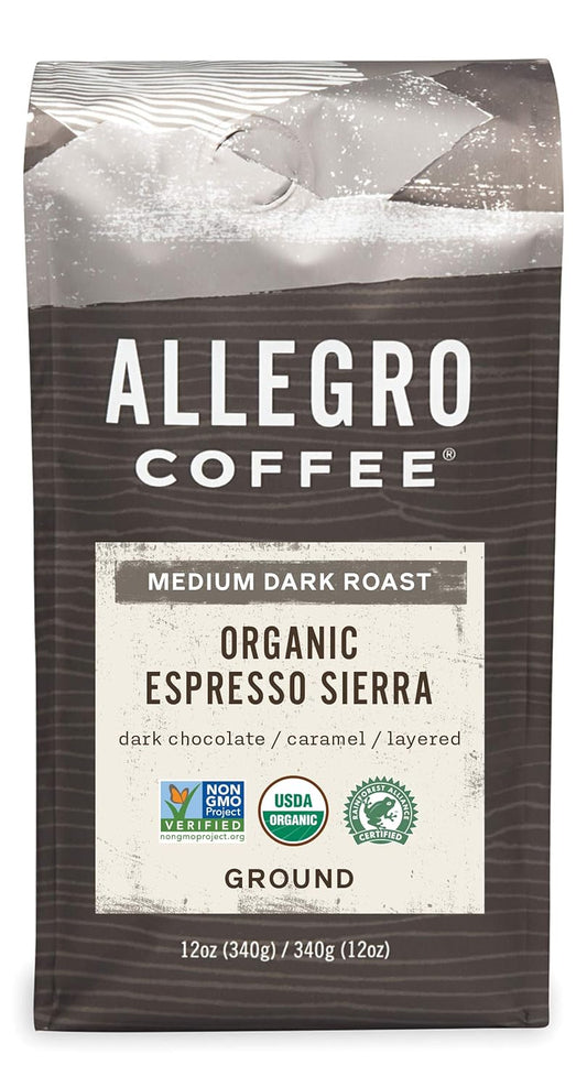 Allegro-Coffee-Café-molido-orgánico-Espresso-Sierra,-12-oz------2554