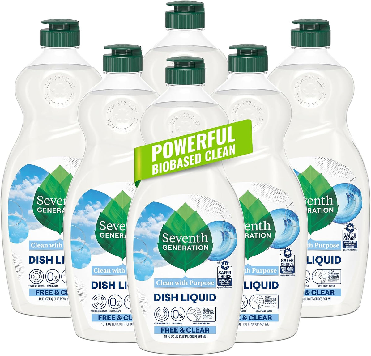 Seventh-Generation-Free-&-Clear-Dish-Soap,-19-oz,-Pack-of-6-383