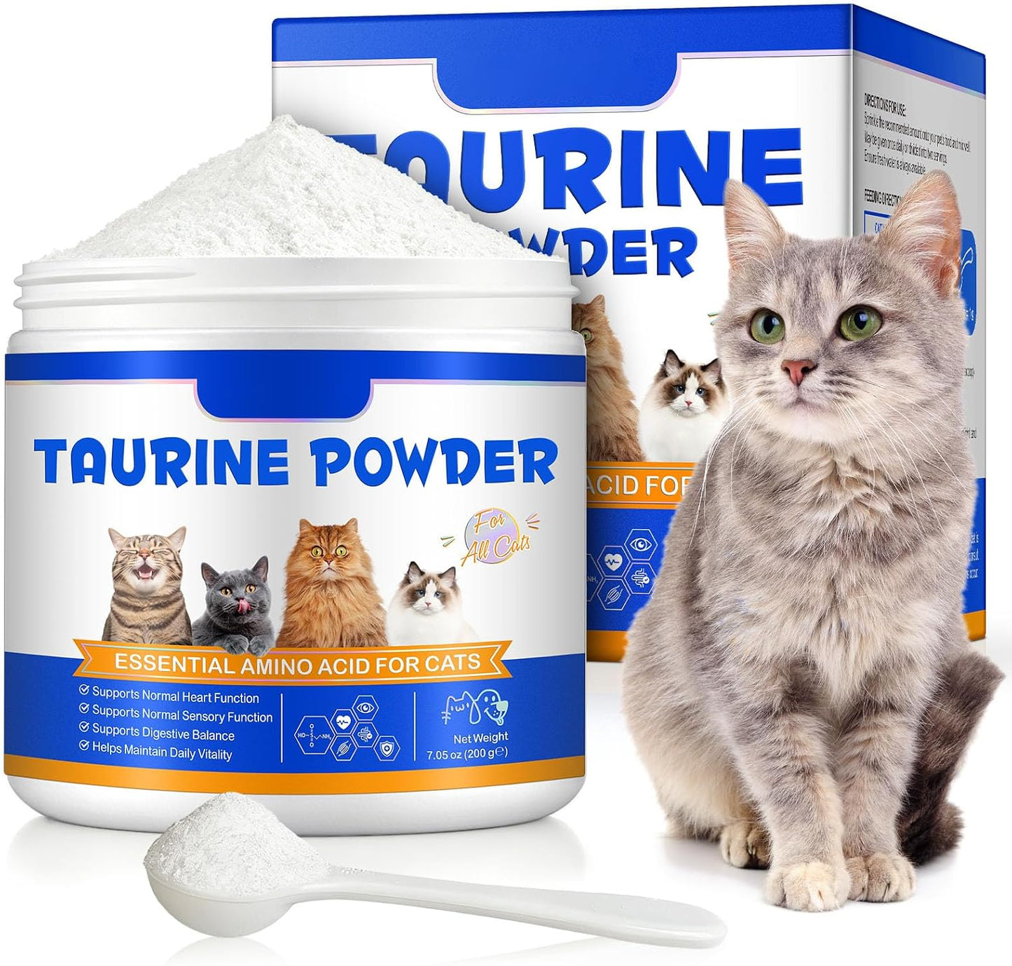 Taurine-Powder-for-Cats,-200g-High-Purity-Taurine-Supplement-for-Heart,-Vision-Support,-811