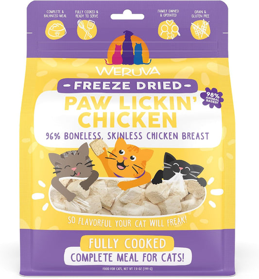 Weruva-Cat-Freeze-Dried,-Paw-Lickin'-Chicken-with-Chicken-Breast,-7oz-Bag--1210