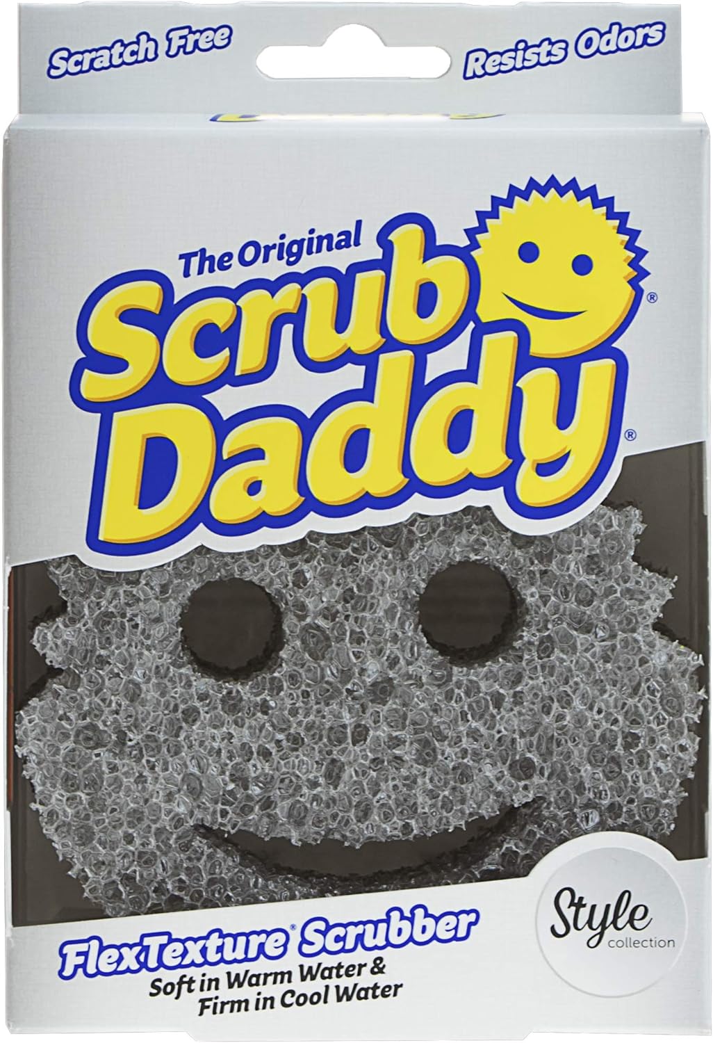 Scrub-Daddy-Smiling-Scrubber,-Grey---Scratch-Free-Multipurpose-Dish-Sponge-676