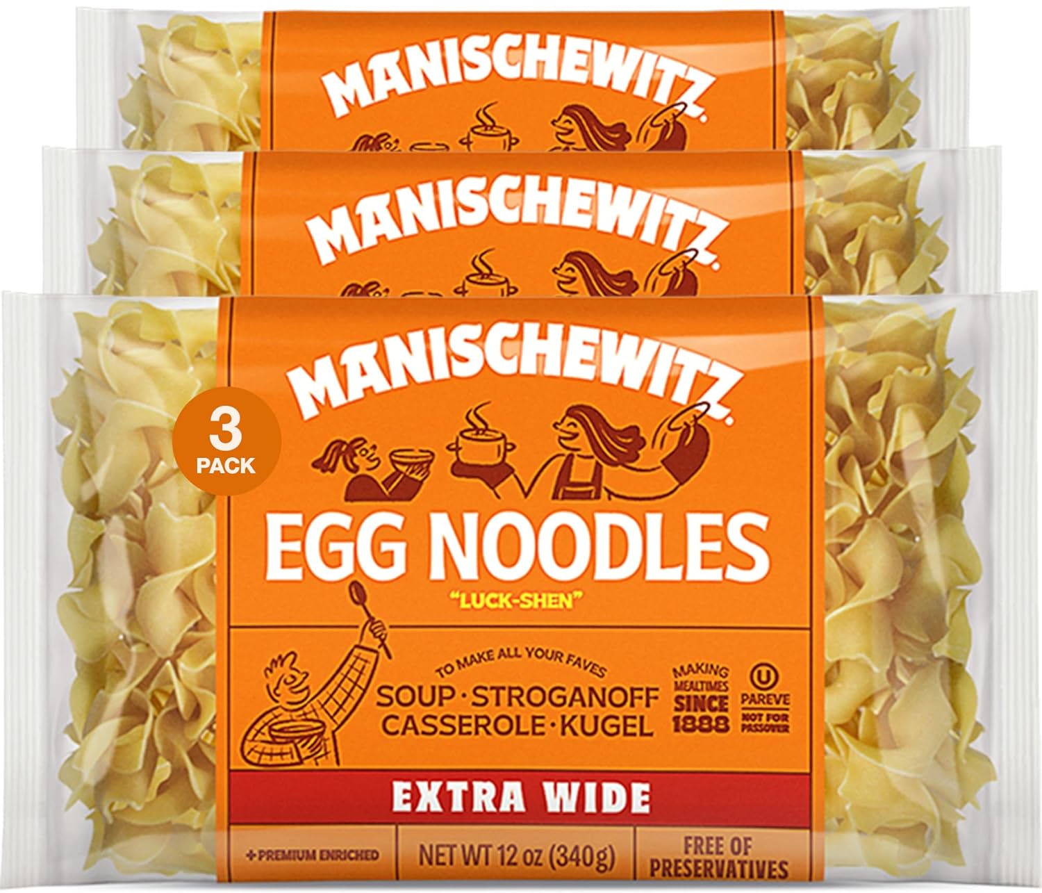 Manischewitz-Traditional-Extra-Wide-Egg-Noodles-12oz-(3-Pack),-Taste-1026