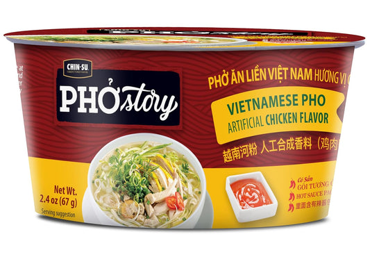 CHIN-SU-Tazón-de-fideos-Pho-vietnamita,-sabor-a-pollo,-2.4--onzas,-168