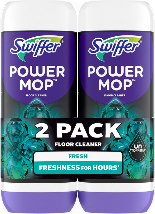 Swiffer-PowerMop-Floor-Cleaning-Solution-with-Unstopables-Fresh-Scent,-PowerMop-Refills,-Floor-Cleaner-for-Mopping,-2115