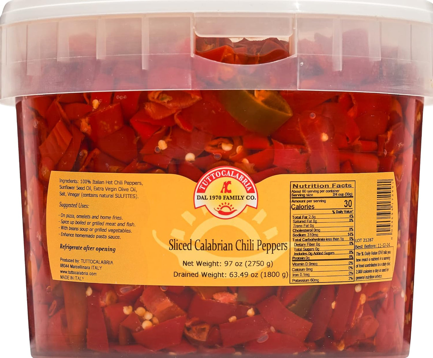 TUTTOCALABRIA-Sliced-Calabrian-Chili-Peppers-in-Oil,-Bulk-Tub,-97-oz---337