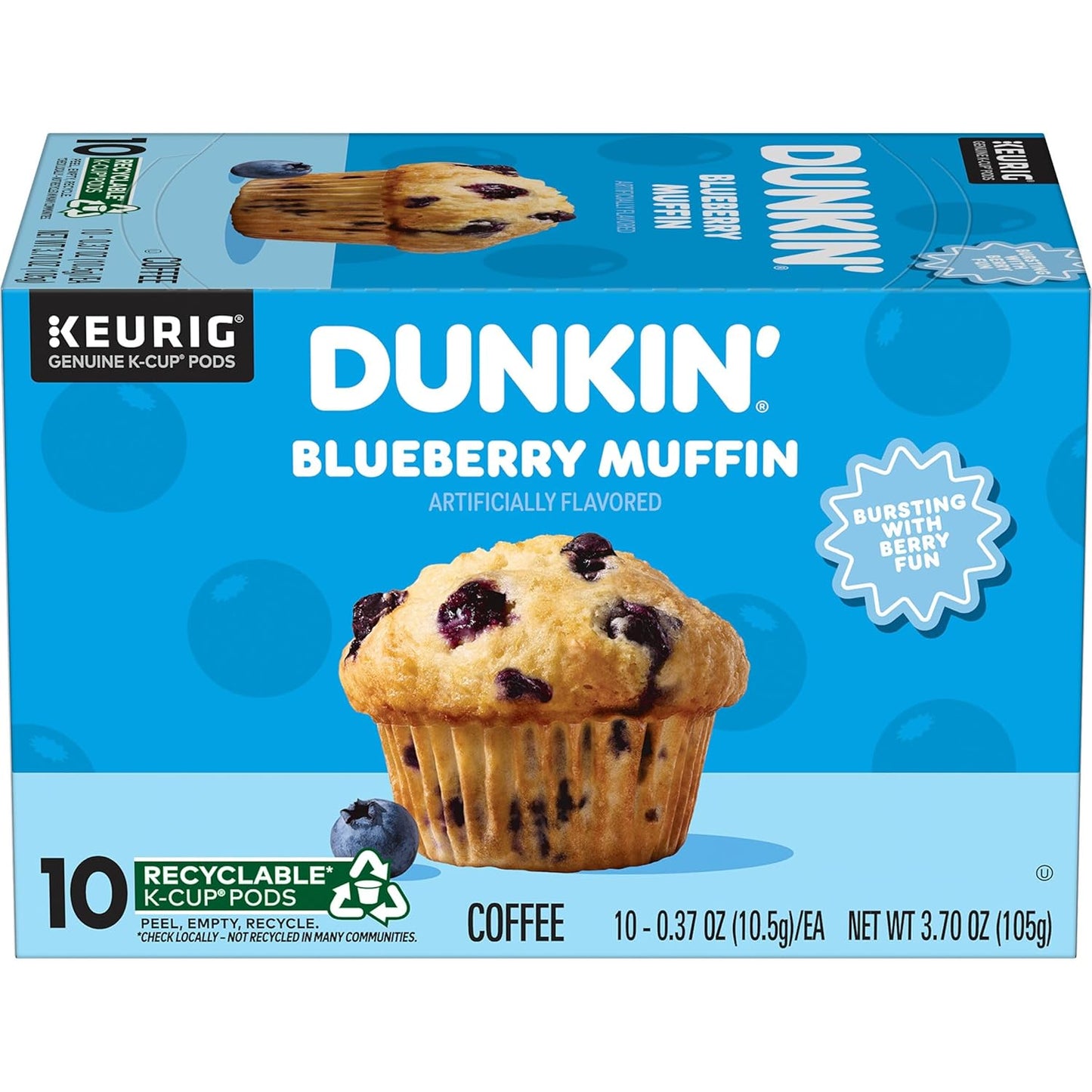 Dunkin'-Café-con-sabor-Blueberry-Muffin,-10-cápsulas-Keurig-K-Cup----2469
