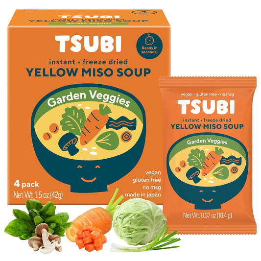 Tsubi-Soup-Paquetes-de-sopa-de-miso-japonés-liofilizados,-instantáneos,-fáciles-mezclar,-192