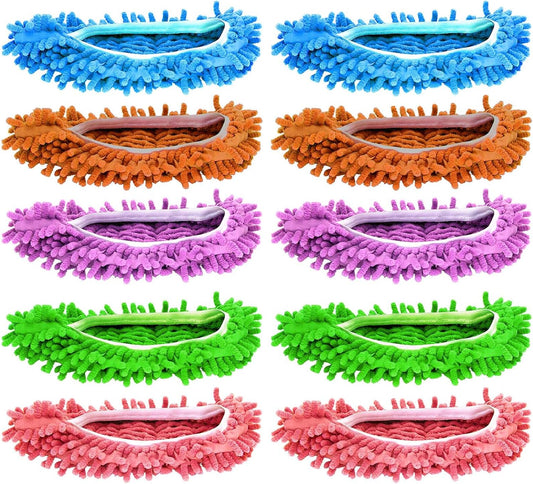 Mop-Slippers-Shoes-10-Pcs-(5-Pairs),Dust-Duster,-Mop-Socks-3474