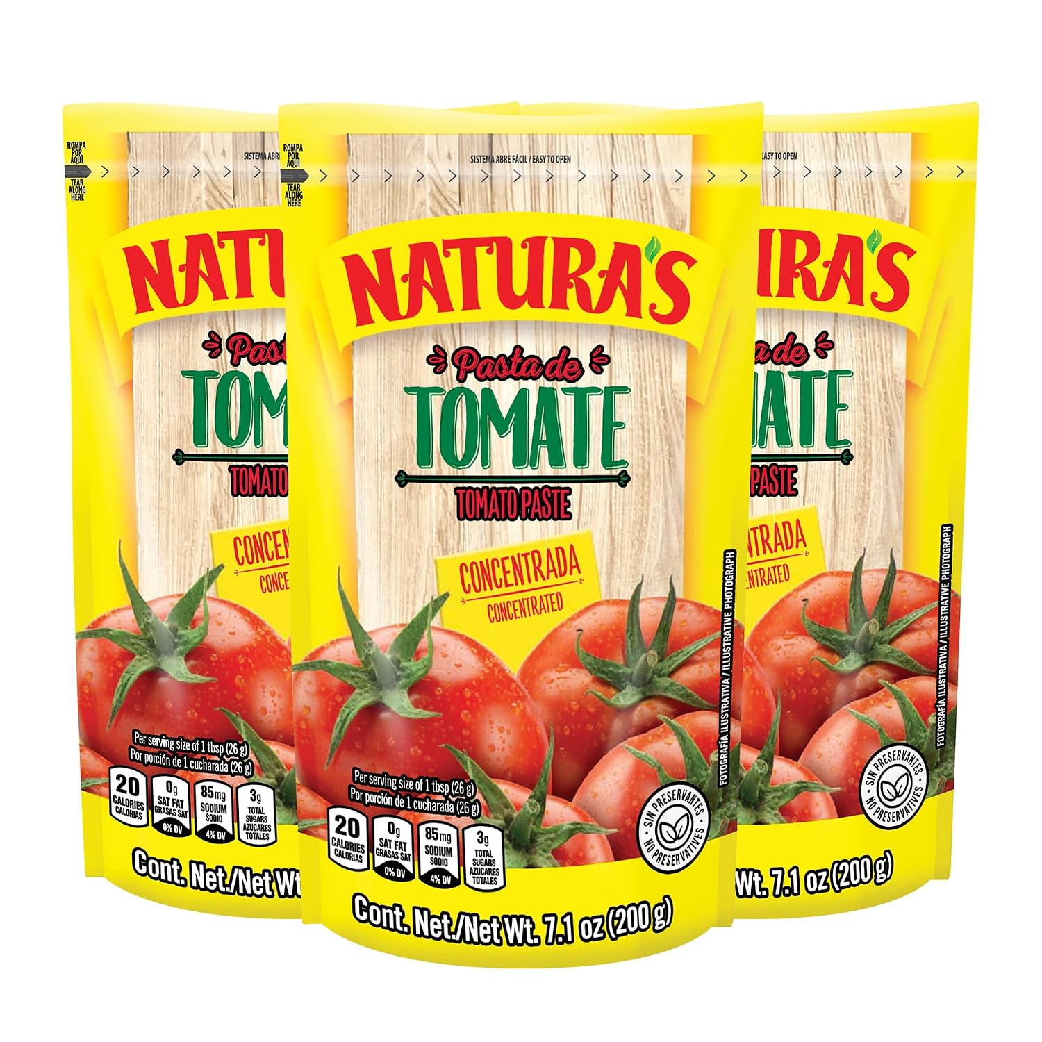 NATURA'S-Natural-Heat-and-Eat-Tomato-Paste,-7.1oz.-Easy-Open-Pouch-(Pack-of-3)---675