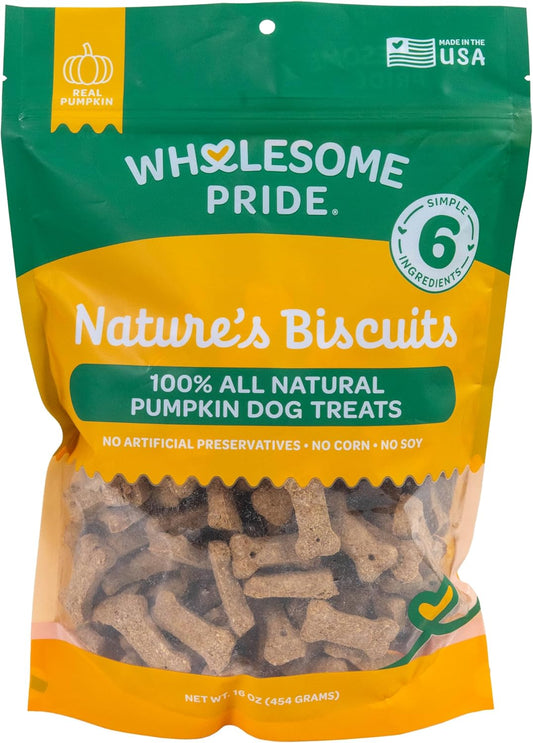 Wholesome-Pride-Nature's-Biscuits-Mini-Dog-Treats,-Pumpkin-----2307