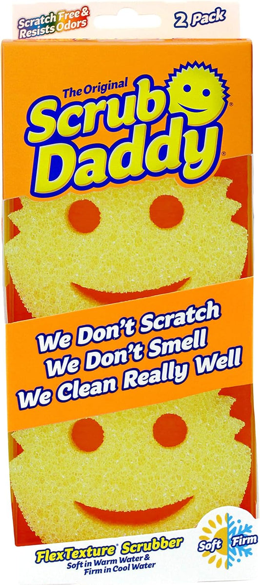 Scrub-Daddy-Original-Dish-Sponge-Twin-Pack,-Smiley-Face-Sponges-4321