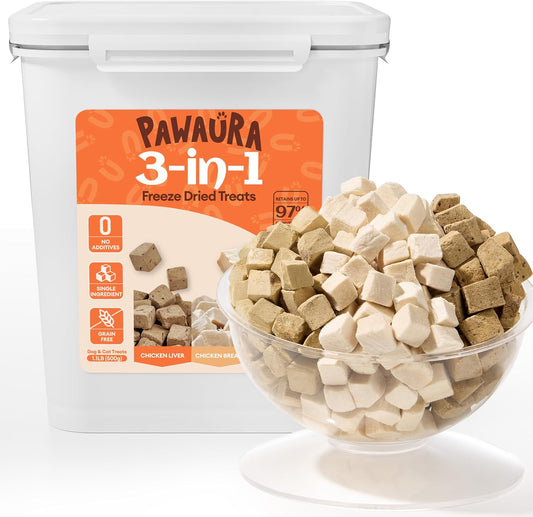 3-in-1-Freeze-Dried-Mixed-Liver-Treats-for-Dogs-&-Cats,-17.63-oz,-Beef-Liver,-Chicken-295