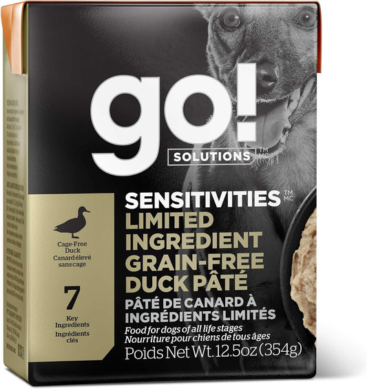 Go!-Solutions-Sensitivities-Limited-Ingredient-Grain-Free-Duck-Pâté,-Chicken-Free,-Soft-Wet-Dog-Food-681