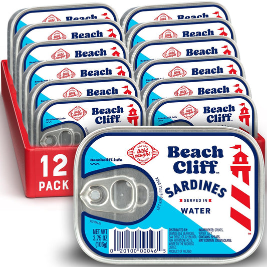 Beach-Cliff-Sardines-in-Water,-3.75-oz-Can-(Pack-of-12)---Wild-852