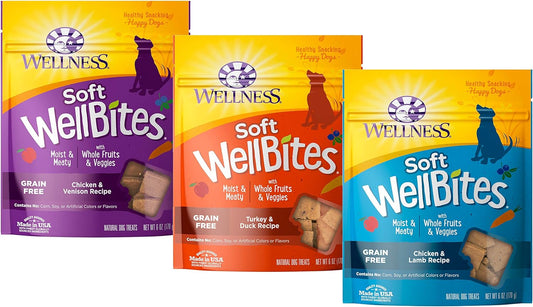 Wellness-Soft-WellBites-Variety-Pack,-6-Ounces-Each,-Chicken-&-Venison,-&-1002