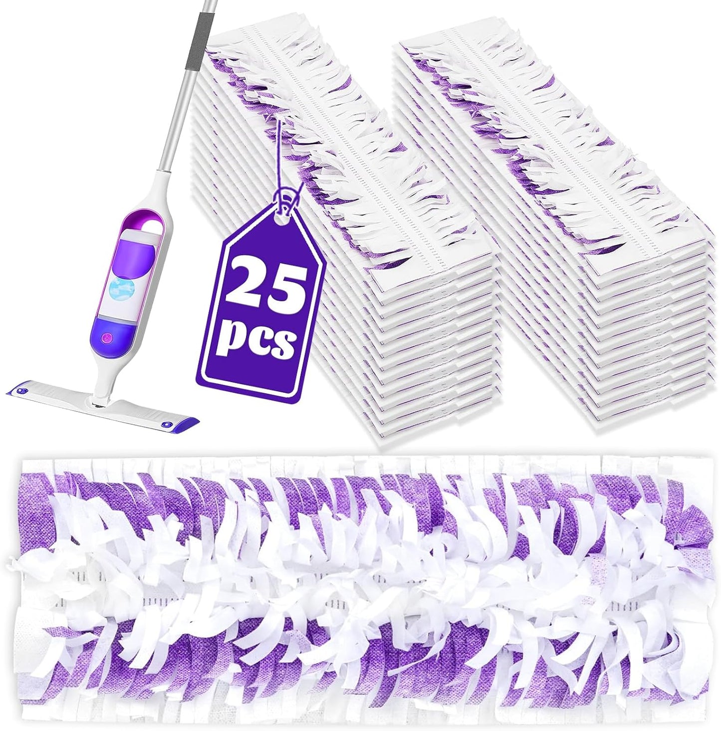 25-Count-Disposable-Mop-Pads-for-Swiffer-Power-Mop,-Replacement-4077