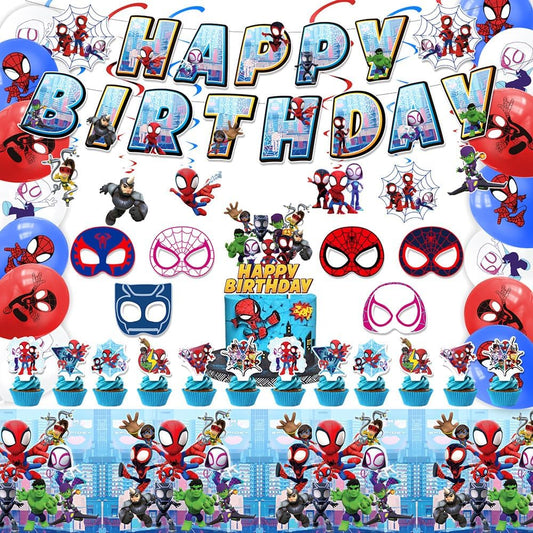 Spidey-Party-Supplies-Set-Include-Banner,-Balloons,-4003