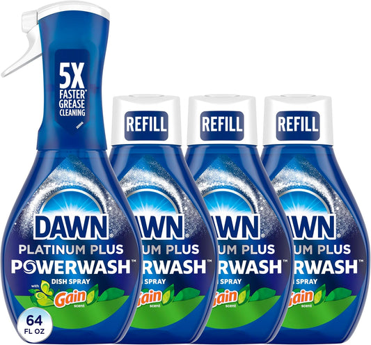 Dawn-Powerwash-Gain-Original-Dish-Spray,-Liquid-Dish-Soap,-Dish-Soap-Refill,-337