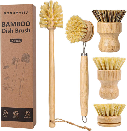 5-Pack-Bamboo-Dish-Brush-Set,-Wooden-Dish-Brush-with-14’’-Bottle-Brush,-Natural-Kitchen-1022