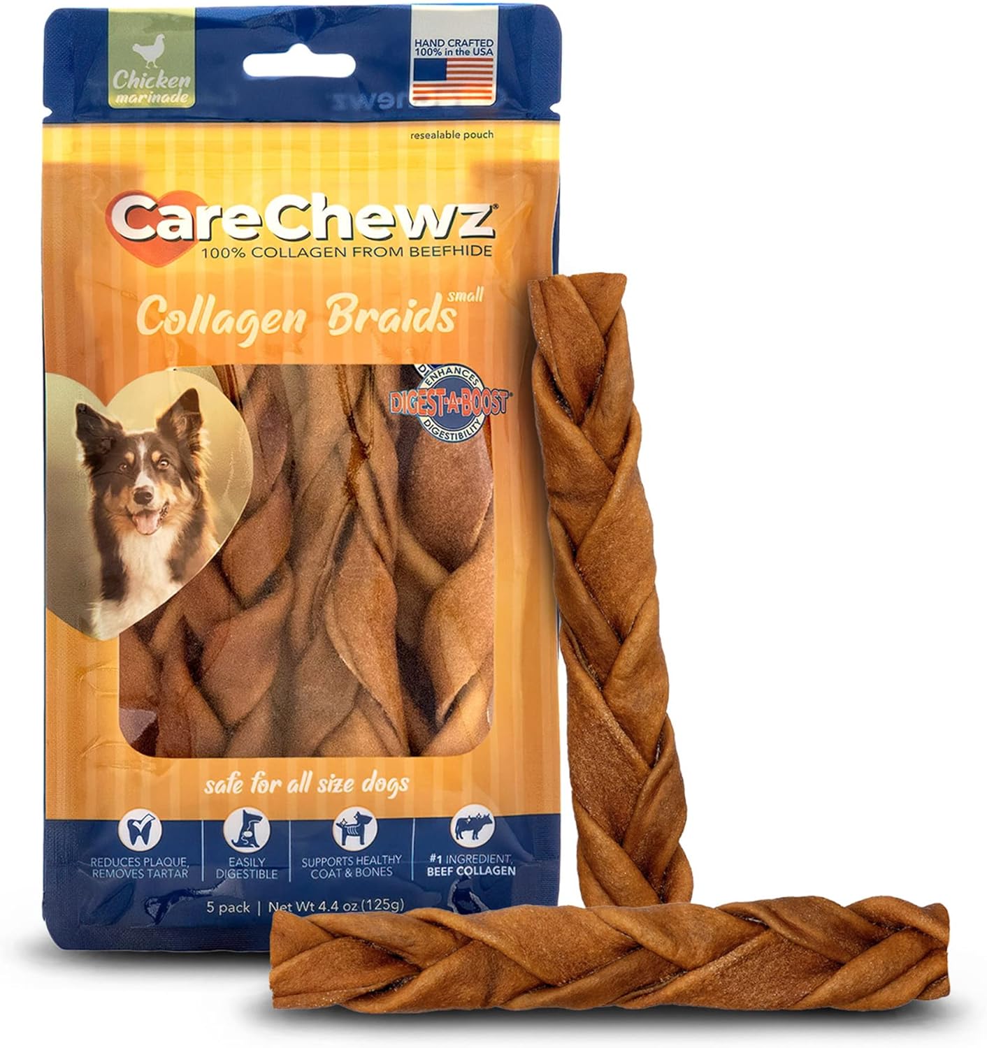 Pet-Factory-CareChewz-Collagen-6-7"-Skinny-Braided-Sticks-Dog-Chew-Treats-Chicken-1174