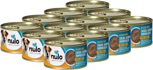 Nulo-Grain-Free-Small-Breed-Wet-Canned-Puppy-&-Dog-Food,-Chicken,-Salmon,-and-1419