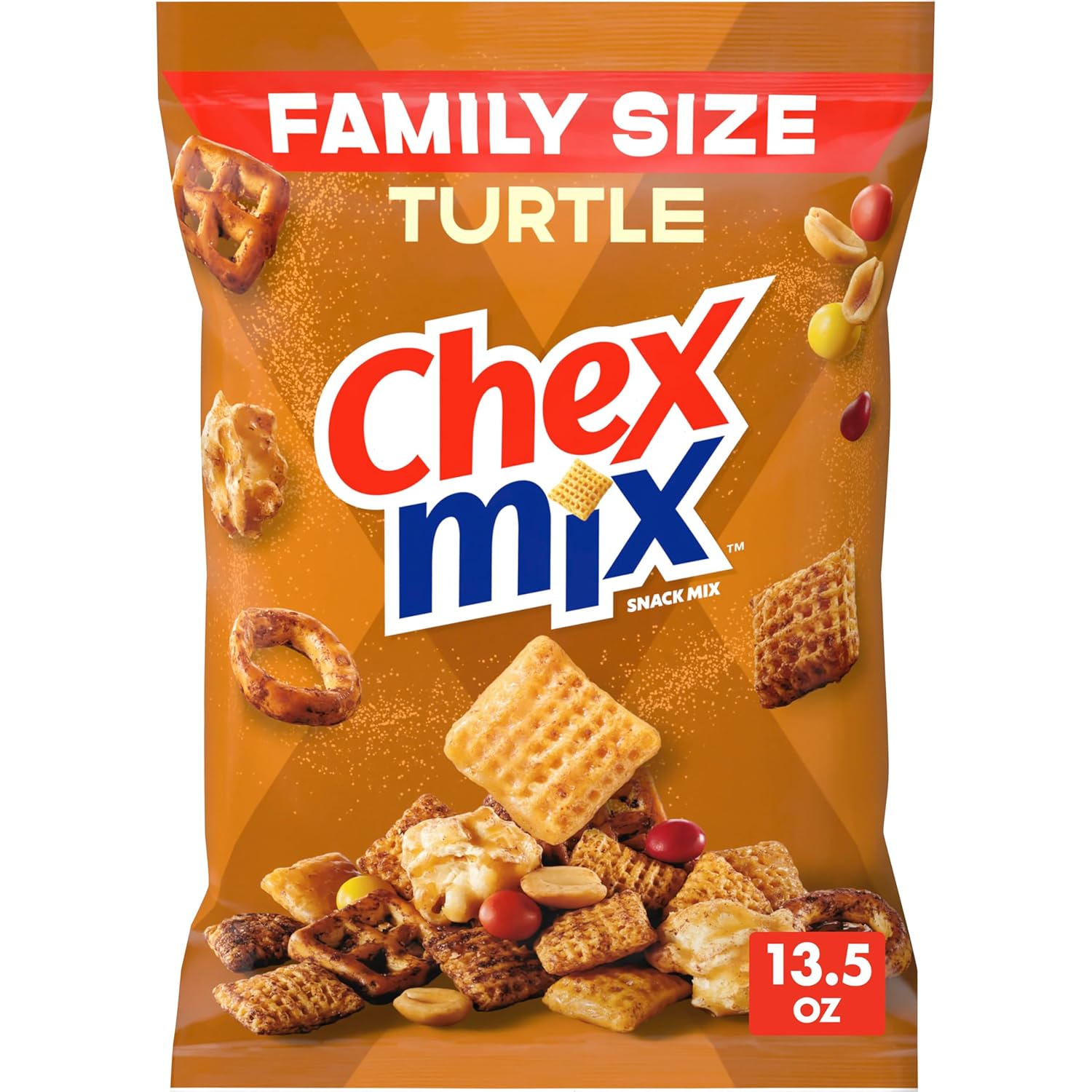 Chex-Mix-Turtle-Snack-Mix,-Family-Size,-13.5-oz-|-Corn,--Caramel-&-Cocoa-Pretzels,-2739