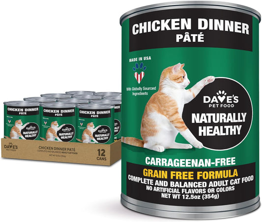 Dave's-Pet-Food-Grain-Free-Wet-Canned-Cat-Food-Pate(Chicken),-Made-USA-Healthy,-&1566