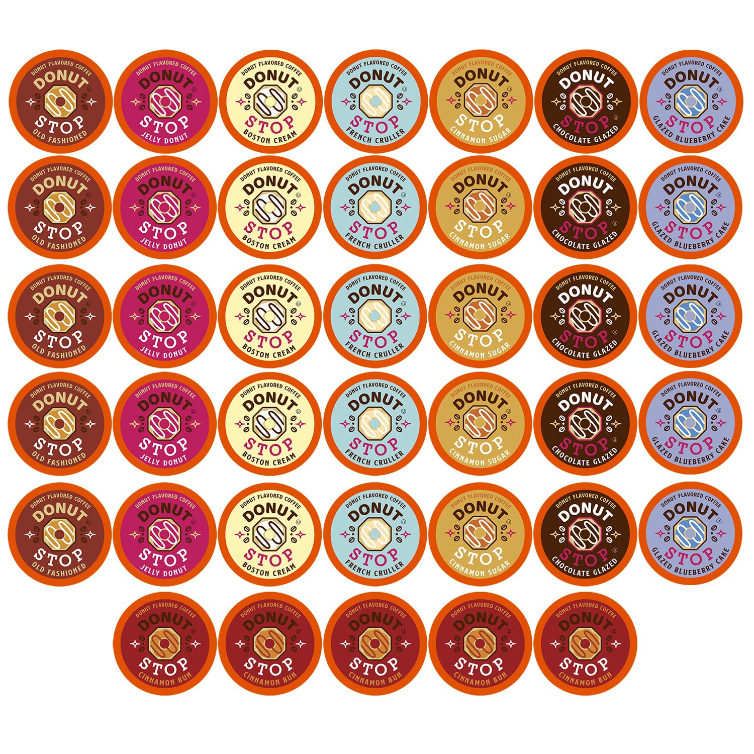 Donut-Stop-Flavored-Coffee-Pods,-Compatible-with-2-K-Cup-Brewers,-Donut-Flavor-Coffees,-2353