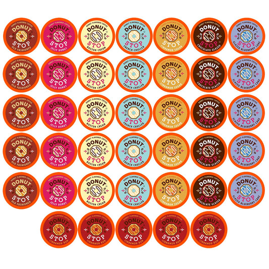 Donut-Stop-Flavored-Coffee-Pods,-Compatible-with-2-K-Cup-Brewers,-Donut-Flavor-Coffees,-2353