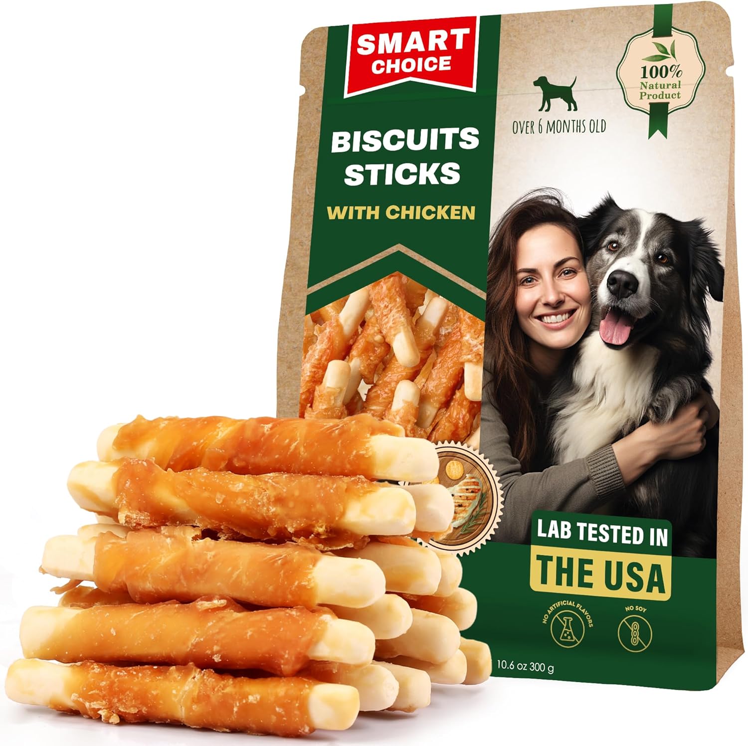 Dog-Treats-Biscuits-Sticks-Chicken-Wrapped-Human-Grade-Meat-10.6-oz-Natural-2273