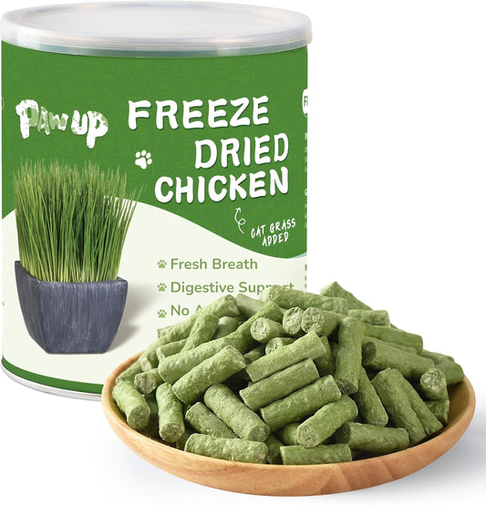 PAWUP-Freeze-Dried-Chicken-Cat-Treats,-Cat-Grass-Added,-High-Fiber-Hairball-&-Support-for1001