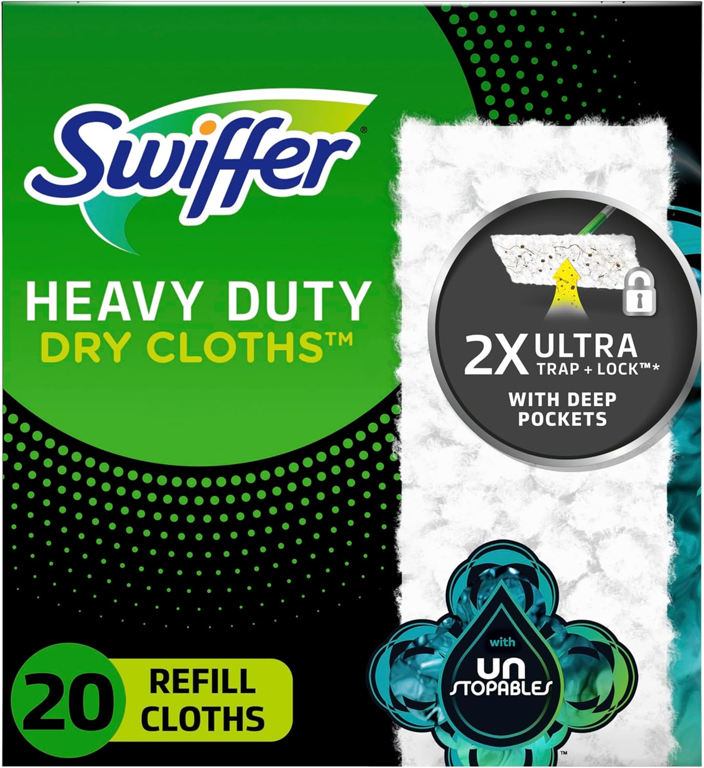 Swiffer-Sweeper-Heavy-Duty-Dry-Multi-Surface-Cloth-Refills-for-Floor-Sweeping-and-Cleaning,-Unstopables-Fresh-1750