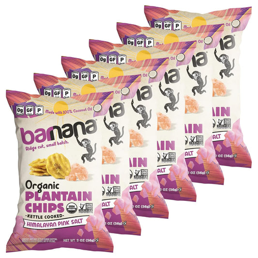 Barnana---Organic-Plantain-Chips,-Himalayan-Pink-Salt,-Healthy-Snack-Made--With-1-Coconut-Non-GMO,-1201