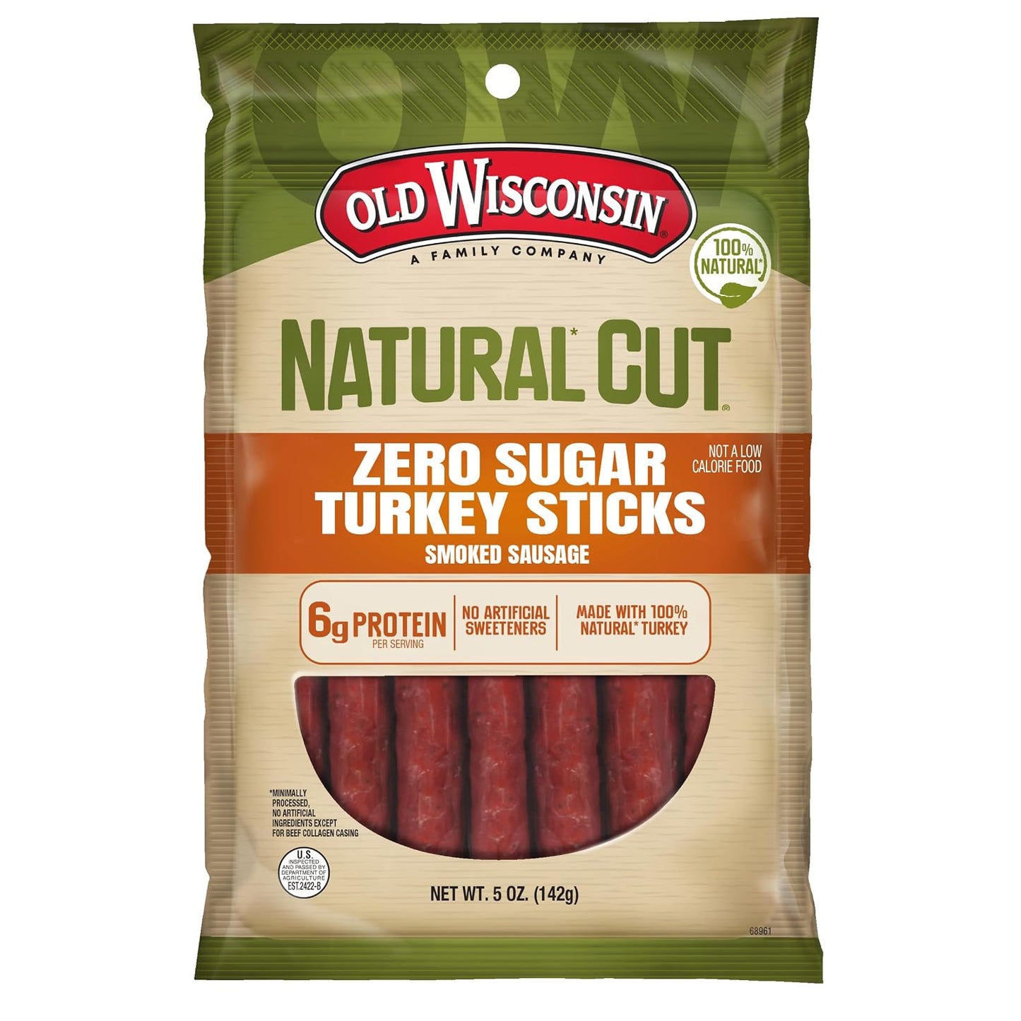 Old-Wisconsin-Natural-Cut-Turkey-Sausage-Snack-Sticks,-Zero-Sugar,-Naturally--Smoked,-Ready-to-High-1417