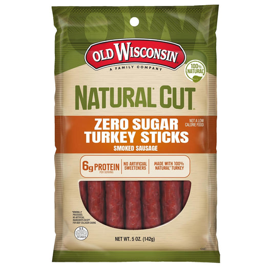 Old-Wisconsin-Natural-Cut-Turkey-Sausage-Snack-Sticks,-Zero-Sugar,-Naturally--Smoked,-Ready-to-High-1417