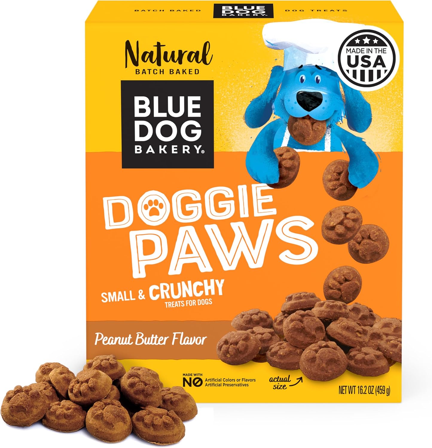 Blue-Dog-Bakery-Natural-Dog-Treats,-Doggie-Paws,-Peanut-Butter-Flavor,-(1-2387