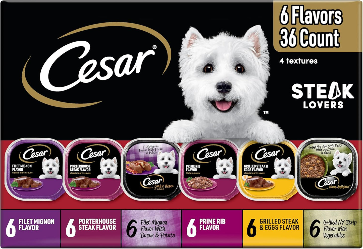 Cesar-Wet-Dog-Food-Steak-Lovers-Variety-Pack,-Adult,-Wet-Food-for-Dogs-2565