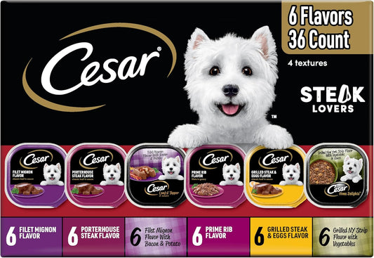Cesar-Wet-Dog-Food-Steak-Lovers-Variety-Pack,-Adult,-Wet-Food-for-Dogs-2565