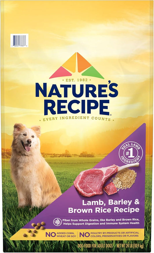 Nature?s-Recipe-Lamb,-Barley-&-Brown-Rice-Recipe-Dry-Dog-Food,-24-lb.-2410
